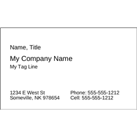 Business Card black & white - (Advanced) Business Card black & white - (Advanced)